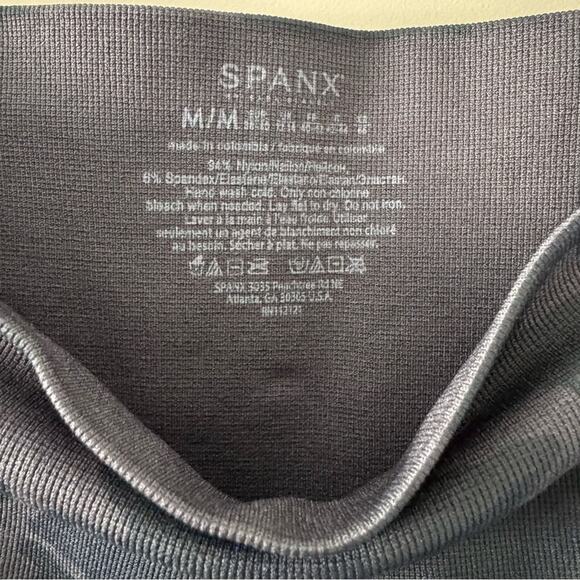 SPANX LOOK AT ME NOW LEGGINGS GREEN / GREY CAMO SIZE MEDIUM - Picture 3 of 5